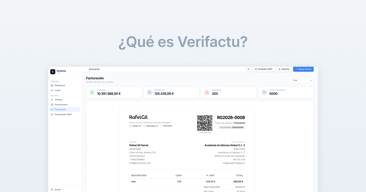 Systema ERP y VeriFactu